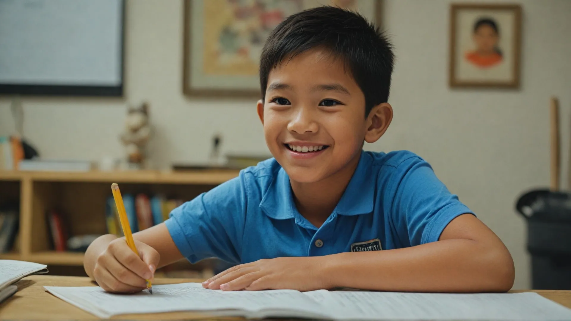 Student studying for Cambridge English Qualification